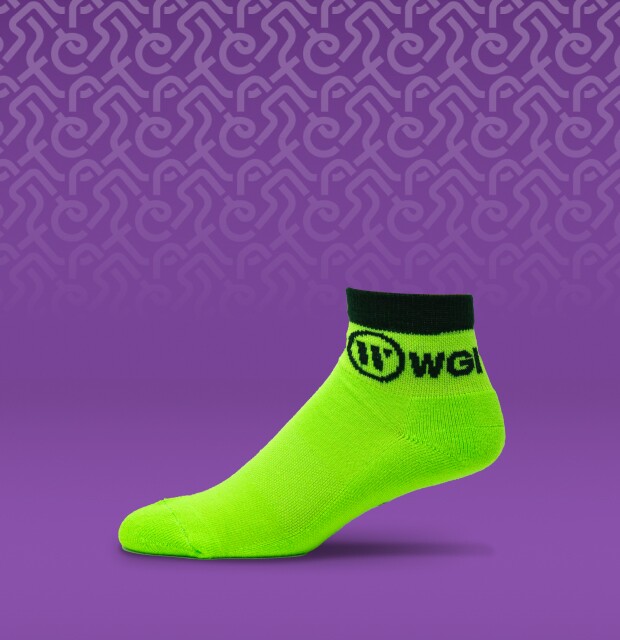 neon green custom anklet socks