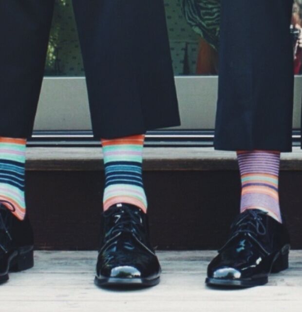 Custom Wedding Striped Socks