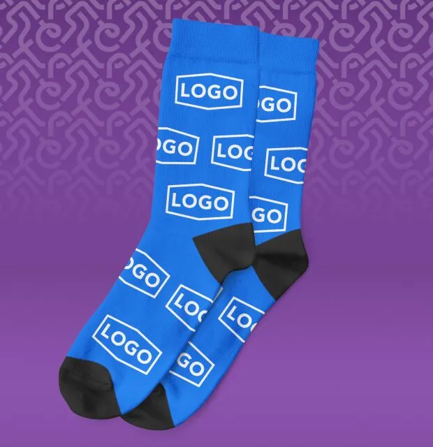 default repeated logo prints socks