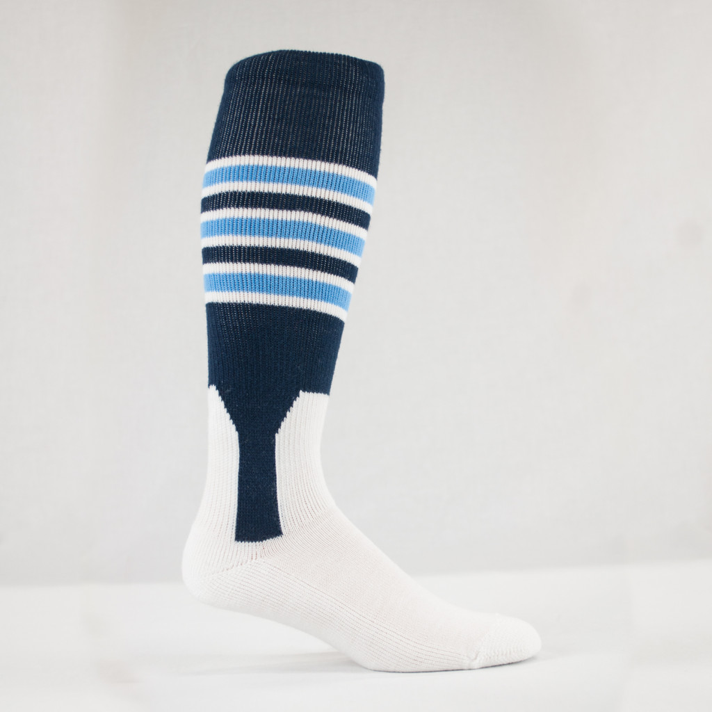 blue and white custom baseball stirrups