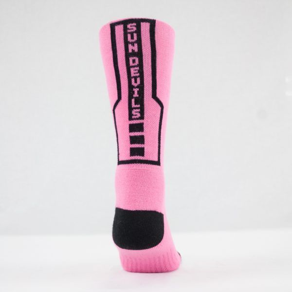 pink sun devils custom elite crew socks