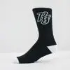 customized black marketing crew socks
