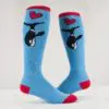custom heart whale knee high promotional socks