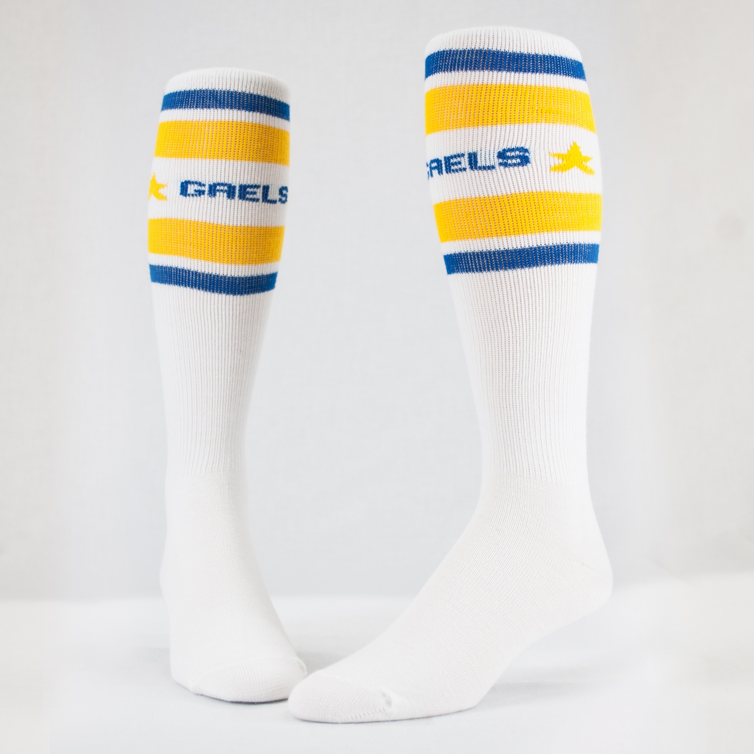 white knee high baseball socks