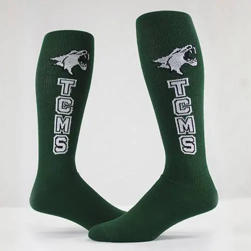 green with logo custom baseball socks