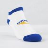 blue white and gold cheerleading footie socks