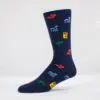 navy statistic custom crew corporate socks