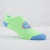 green and blue custom marketing footie socks