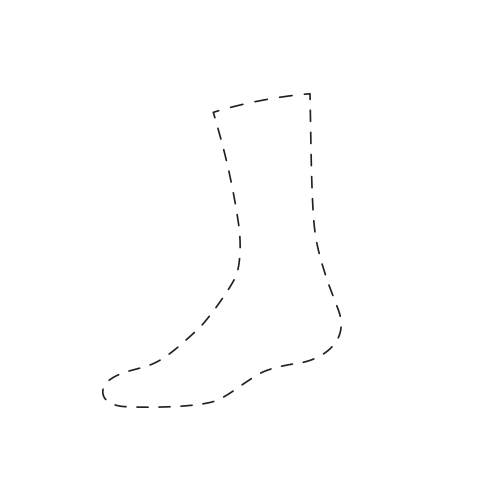 outline crew sock icon