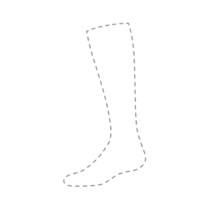 outline knee high sock icon