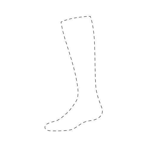 outline knee high sock icon