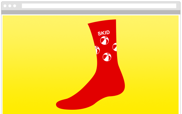 skid logo socks design