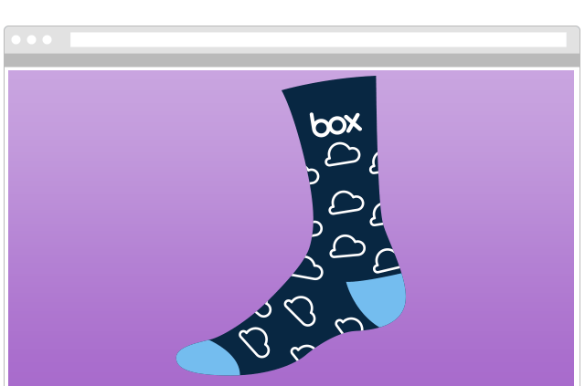 box custom socks design