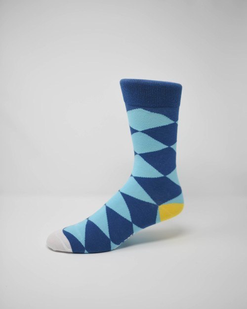 blue argyle sock