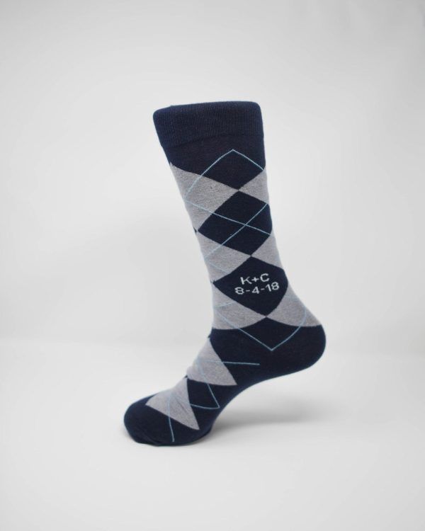 custom argyle commemorative socks