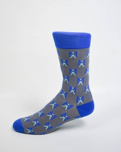 fully custom sock gray blue