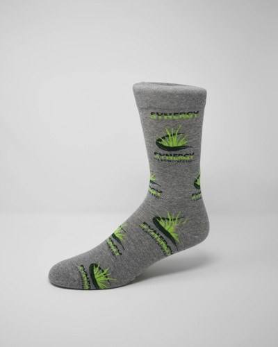 fully custom gray logo socks