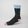 fully custom fun black pink blue socks