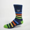fully custom logo stripes sock