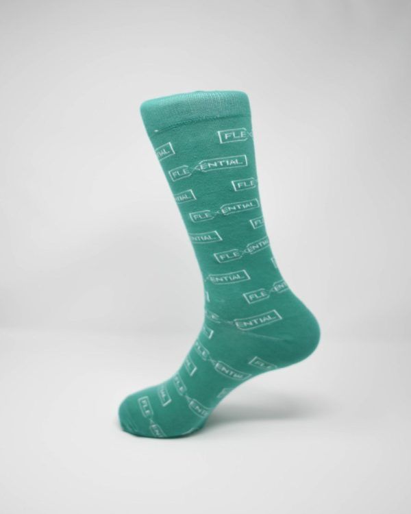 custom marketing socks logo green