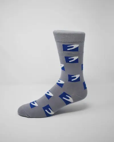 gray custom logo sock