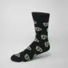 black green logo socks