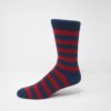 blue red thick stripe socks