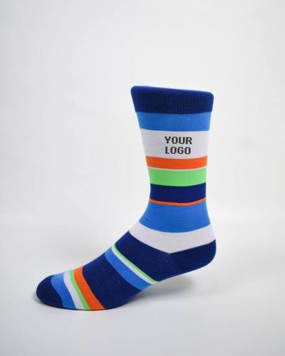 multicolored stripes logo socks
