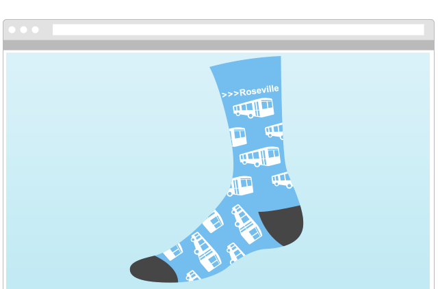 roseville transit socks design