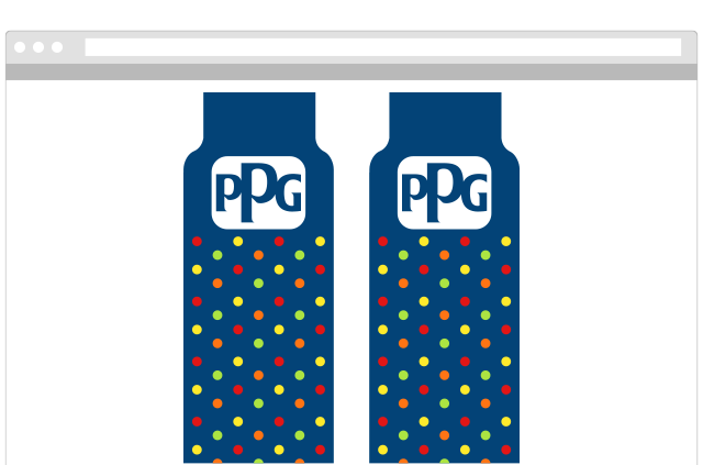 Custom dress socks with PPG Logo.