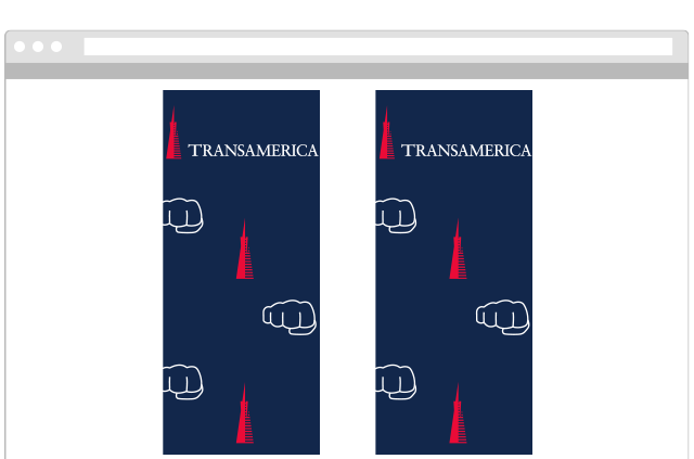 Transamerica logo on a custom dress sock.