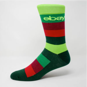Exemple de chaussette personnalisée rayures eBay