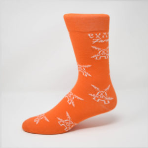 Exemple de chaussette personnalisée orange