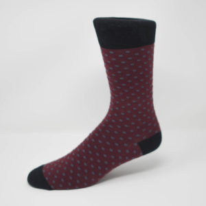 Chaussette personnalisée Example 3 à pois marron gris