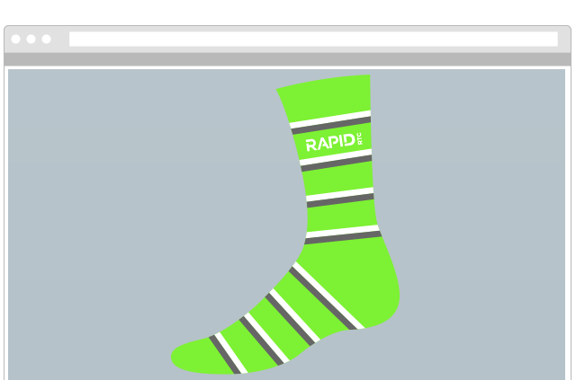 rapid rtc custom sock design