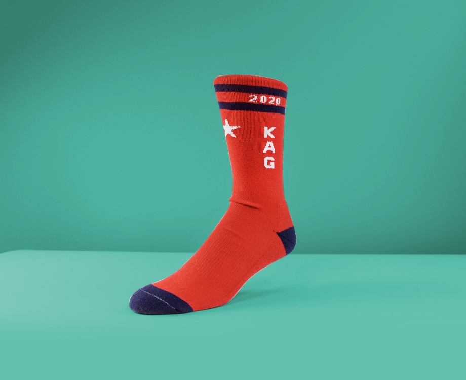 red lacrosse socks