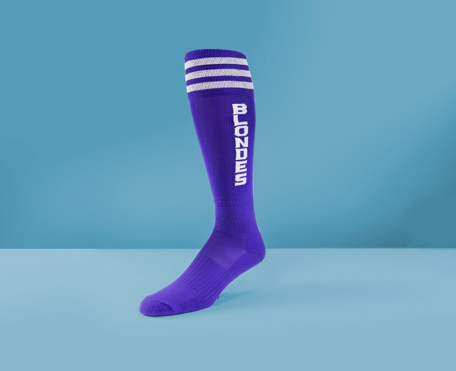 purple soccer socks