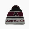 a knit hat with a pom
