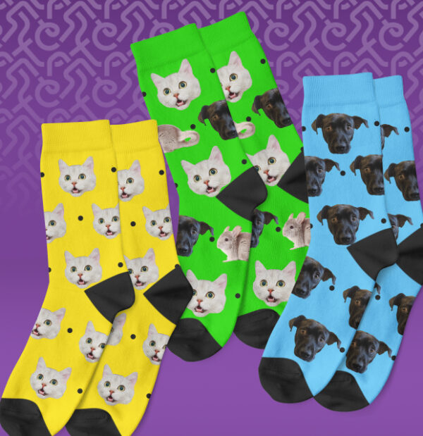 Printed Pet Socks Custom Sock Shop