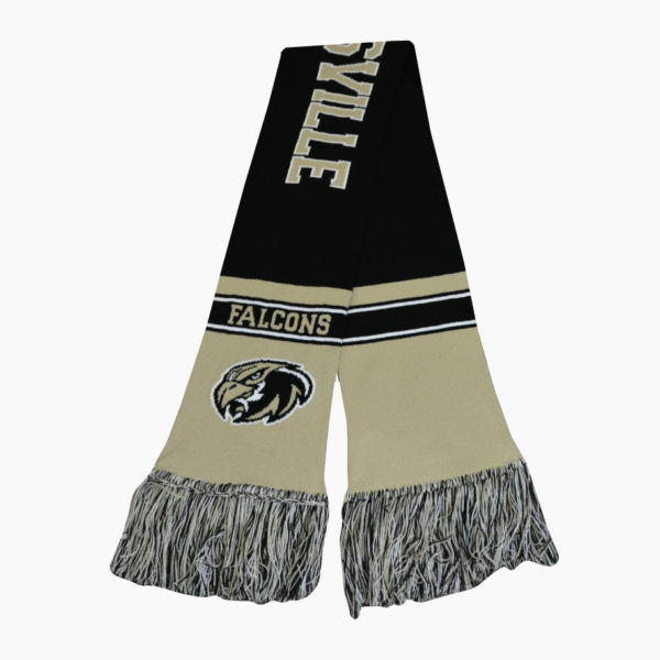 a scarf with a logo on it
