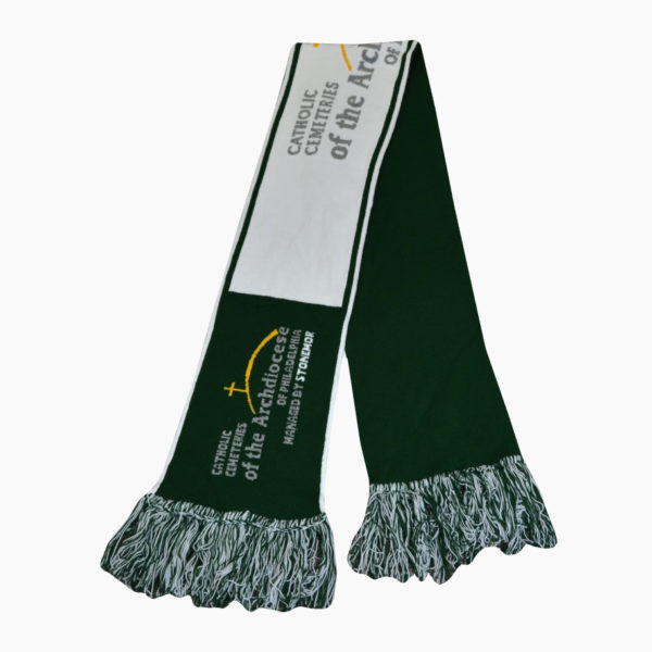 a scarf with tassels on it