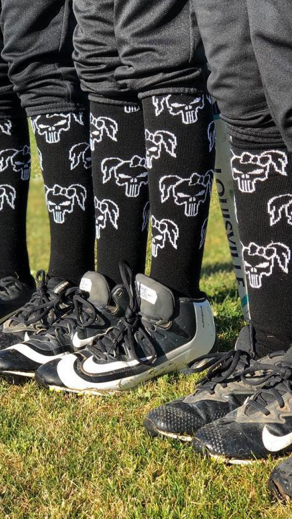 custom socks on sport field