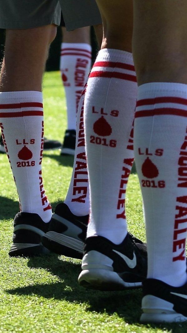 custom socks on sport field