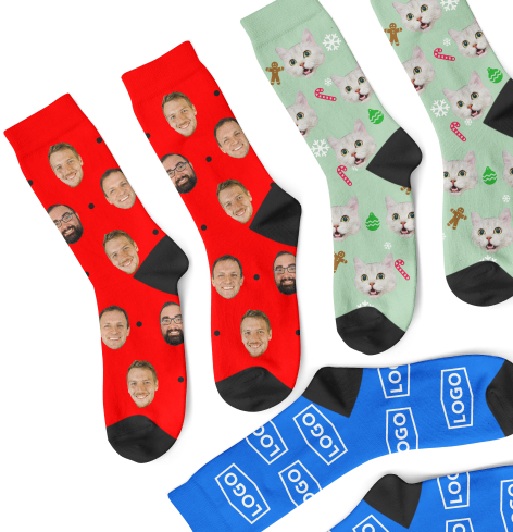 assortment of sock designs
