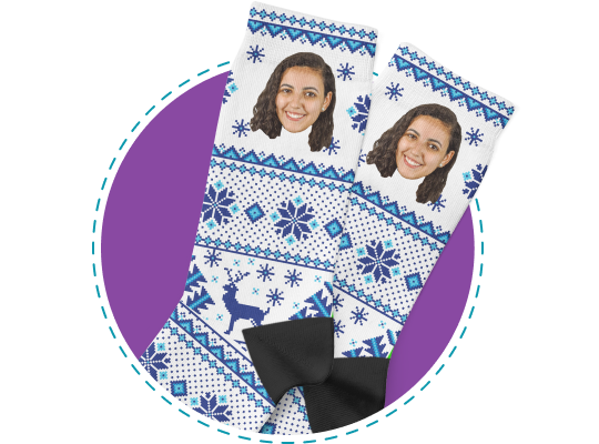 Holiday Print Sock Design
