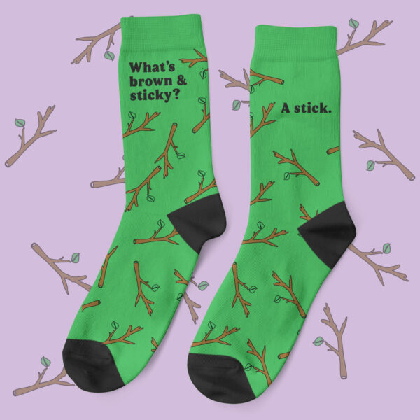 a pair of socks with a pattern on them