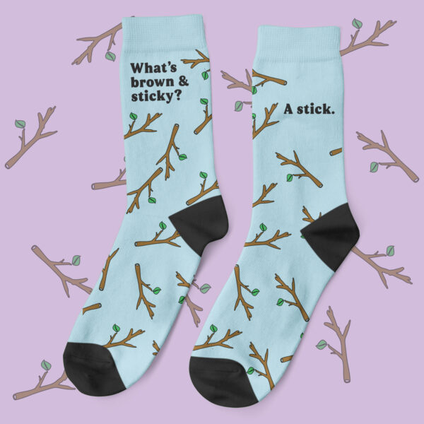 a pair of socks with a pattern on them