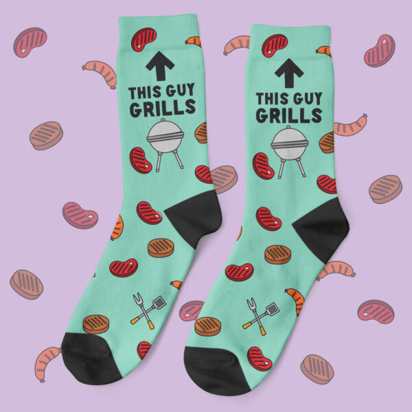 a pair of socks with a pattern on them