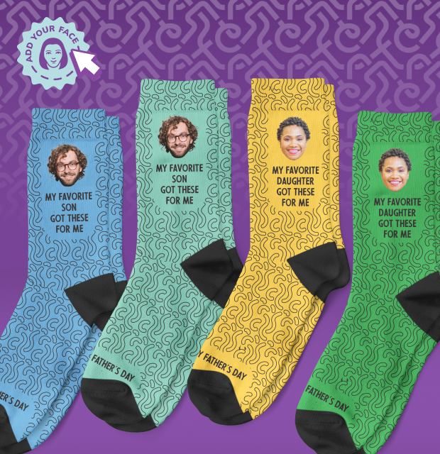custom fathers day printed socks