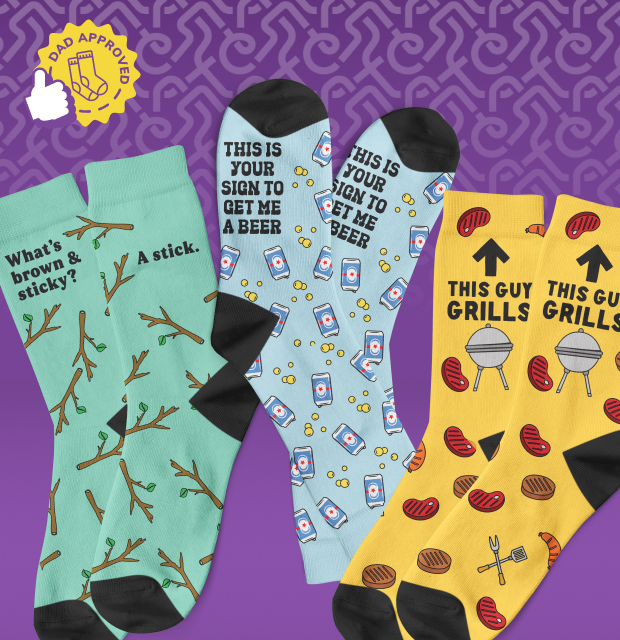funny custom fathers day socks